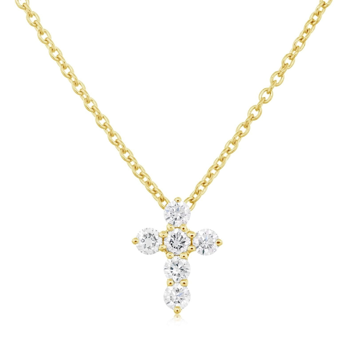 1/4 Carat Diamond Cross Necklace