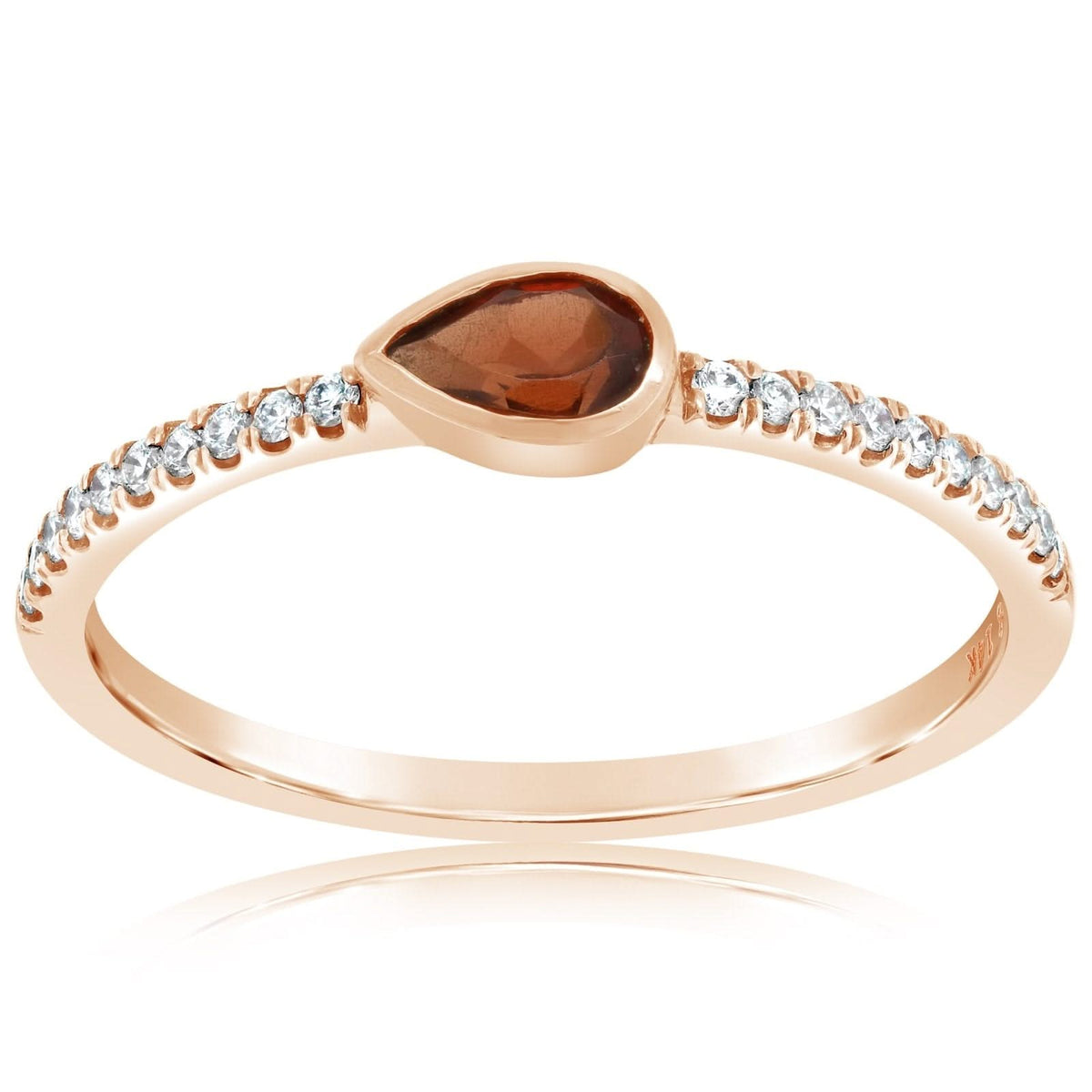 MY STORY Lizzo Garnet & Diamond Ring