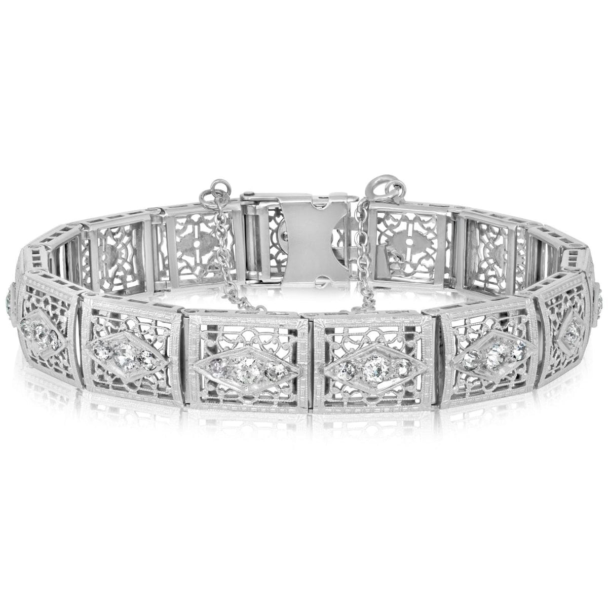 Estate Diamond Filigree Bracelet