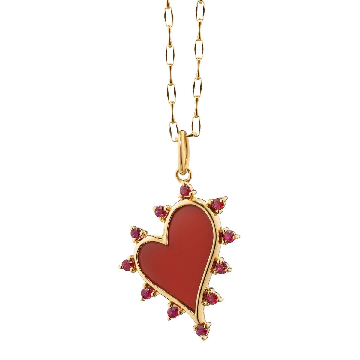 MONICA RICH KOSANN Carnelian Heart Necklace