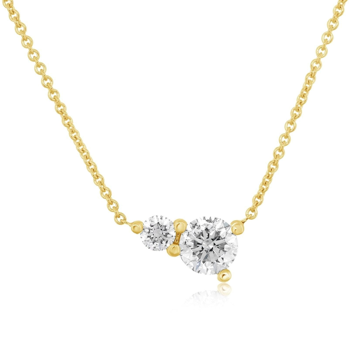 Two Diamond Pendant Necklace