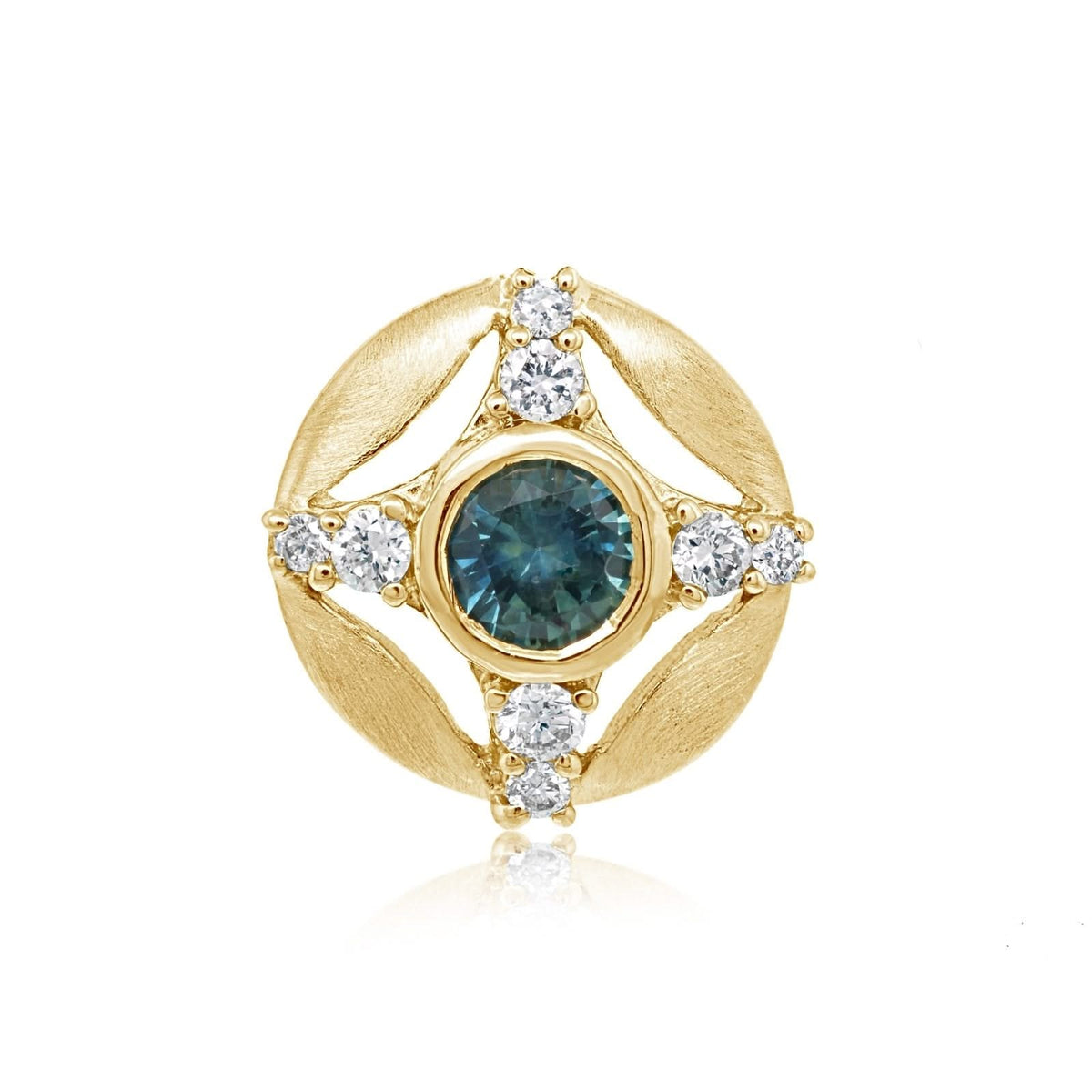 Montana Sapphire & Diamond Pendant