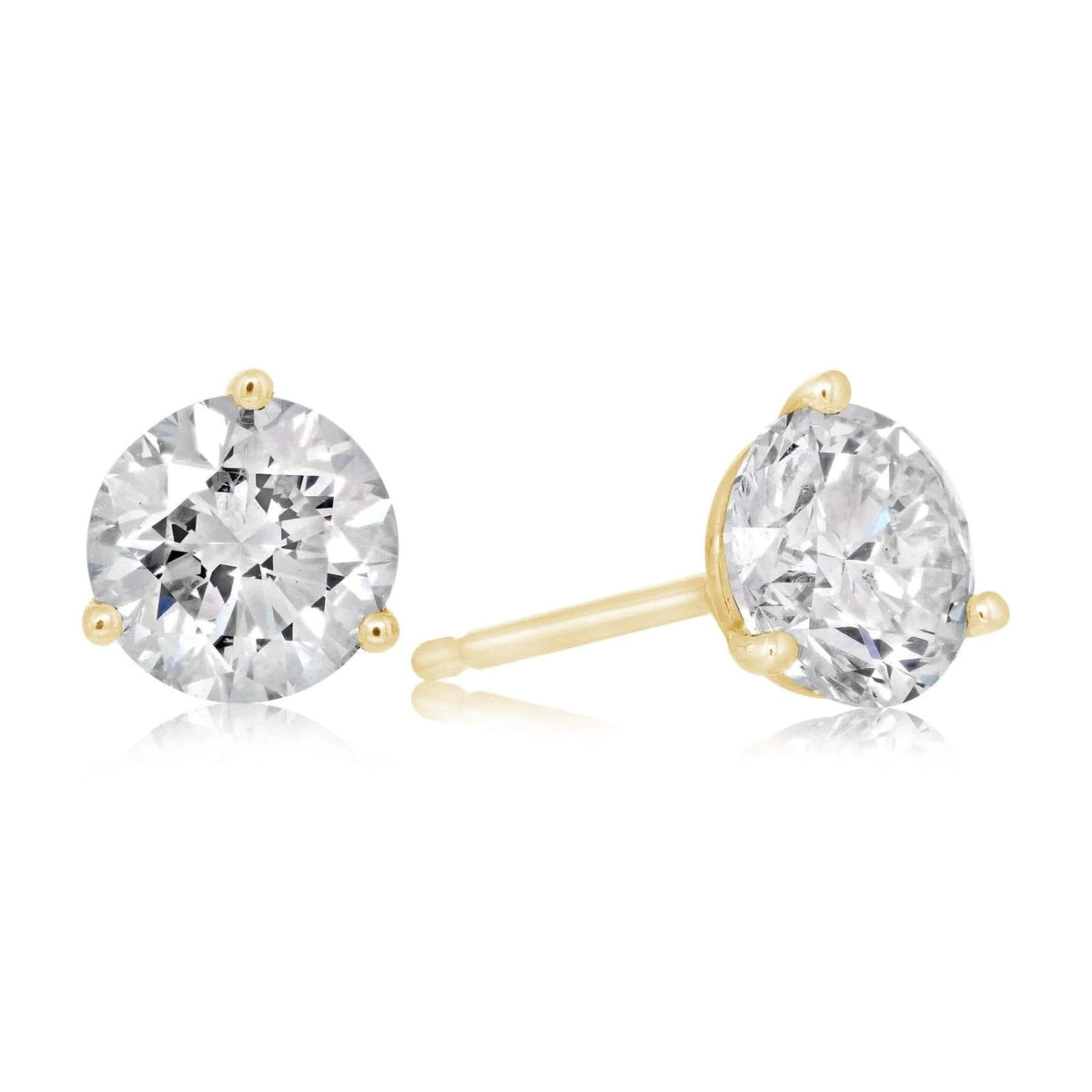 1.51 Carat Diamond Stud Earrings