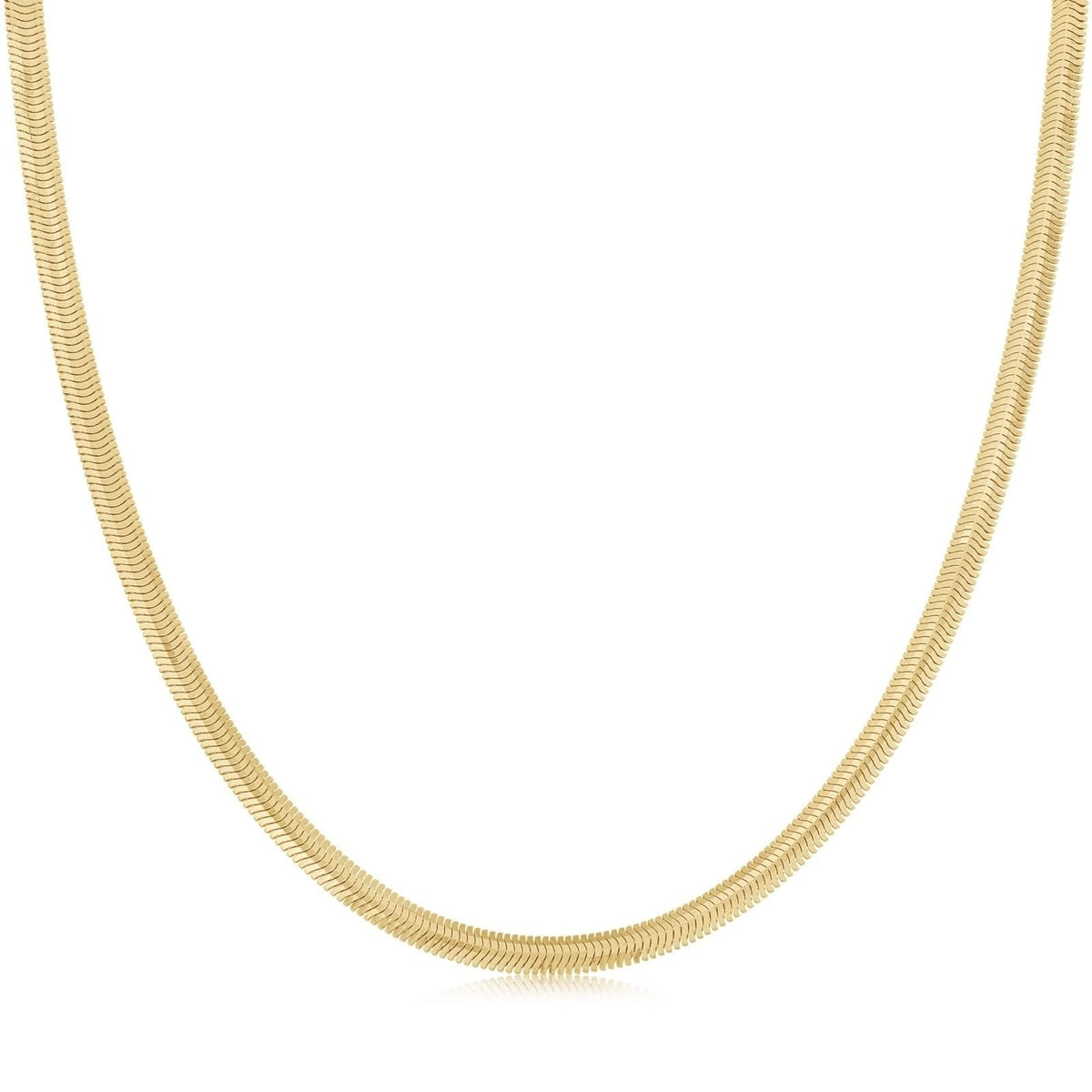 Hollow Diamond Cut 16" Snake Chain