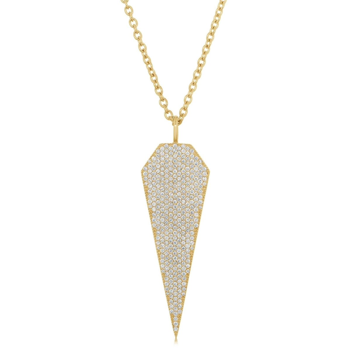 Diamond Pave Stiletto Pendant