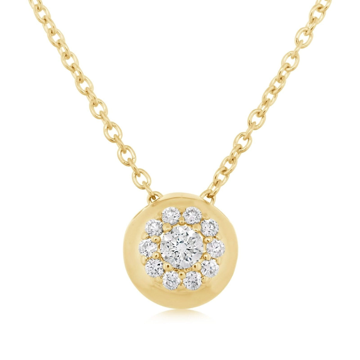 Diamond Domed Pave Pendant Necklace