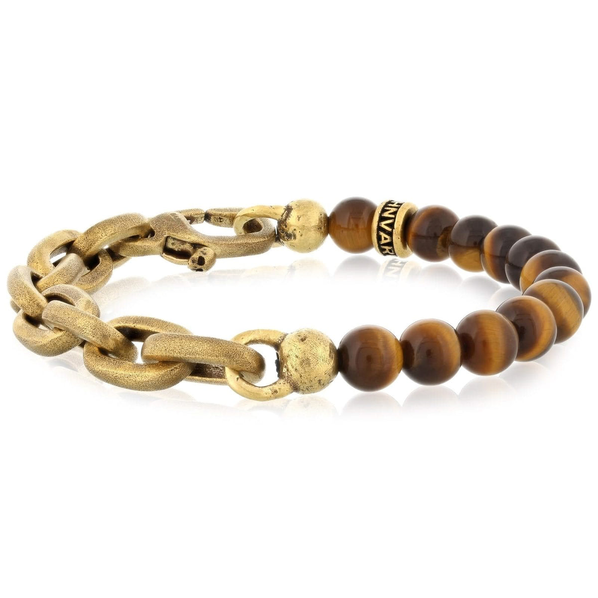 JOHN VARVATOS Tiger's Eye & Chain Bracelet