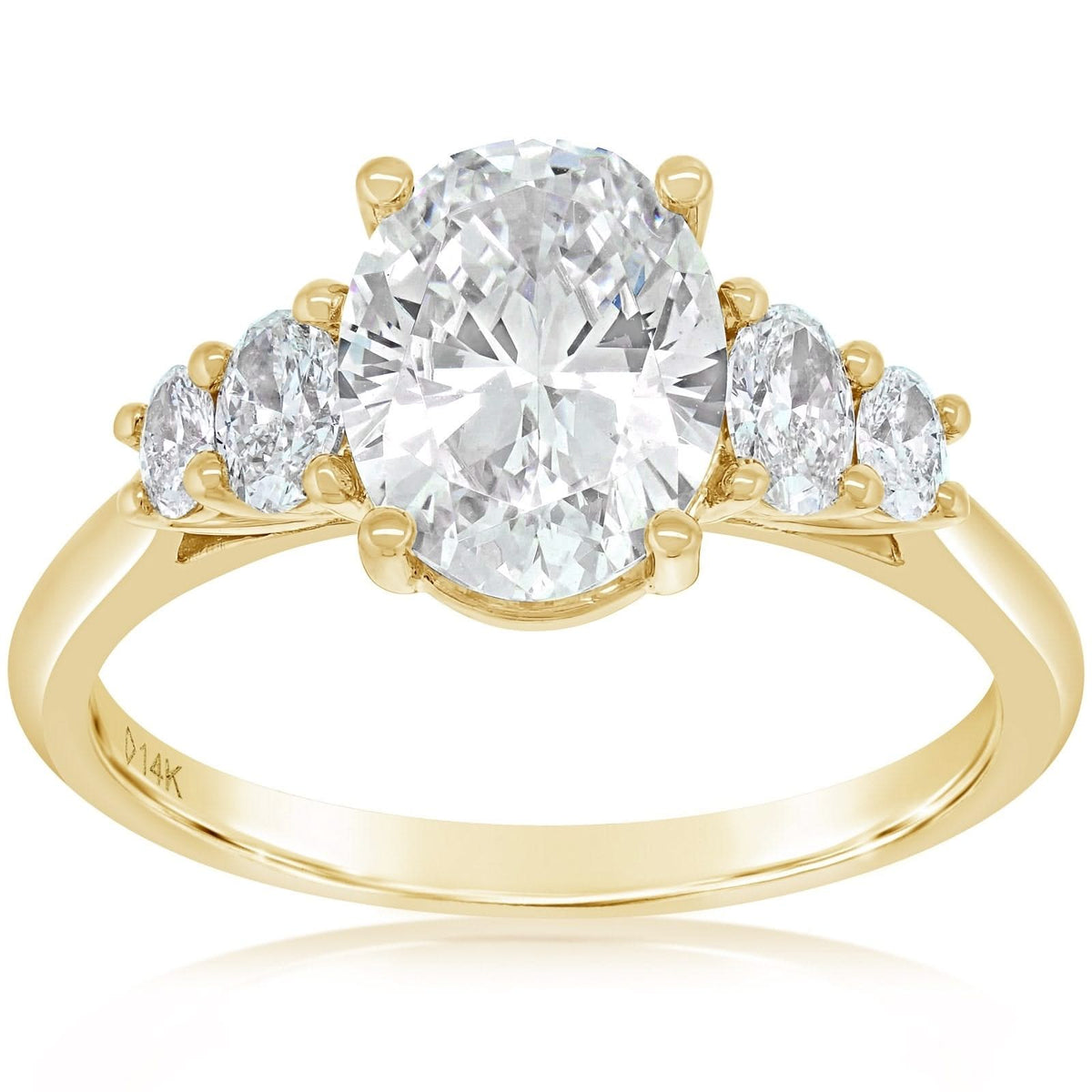 5 Stone Oval Engagement Setting