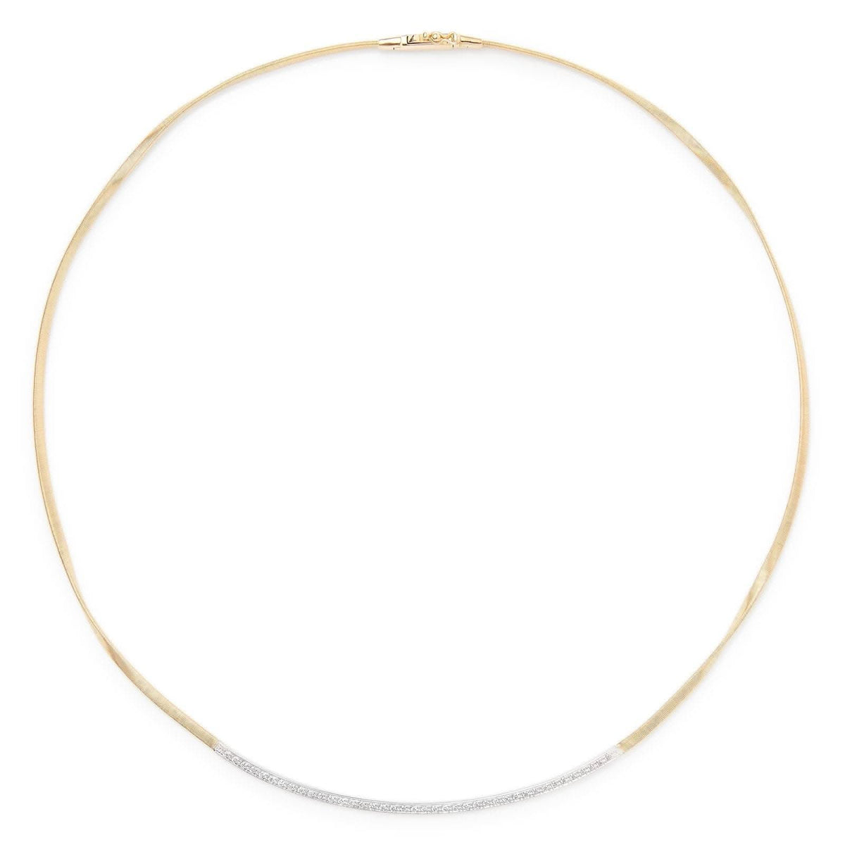 MARCO BICEGO Marrakech Coil Necklace with Diamond Bar