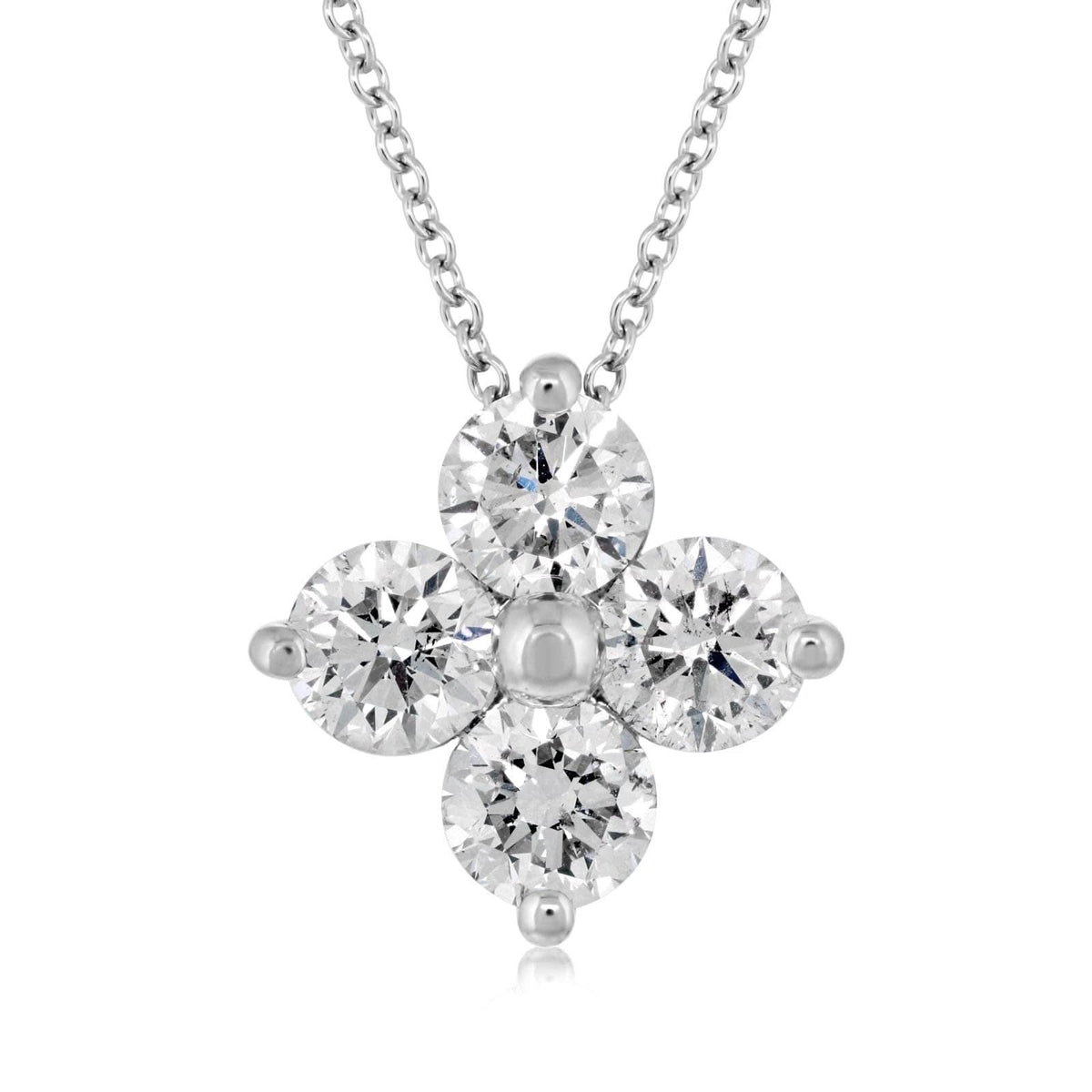 2 Carat Diamond Flower Pendant