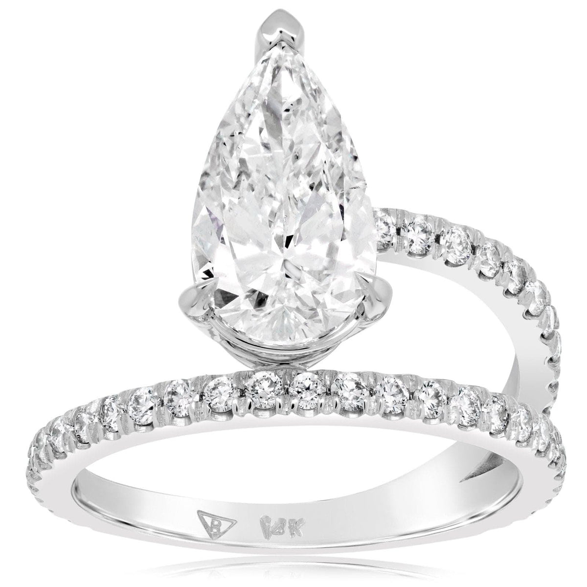 Diamond Half Shank Engagement Ring Setting