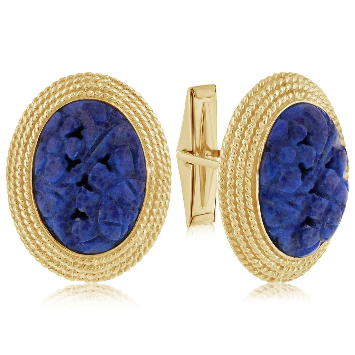 Estate Carved Lapis Cufflinks