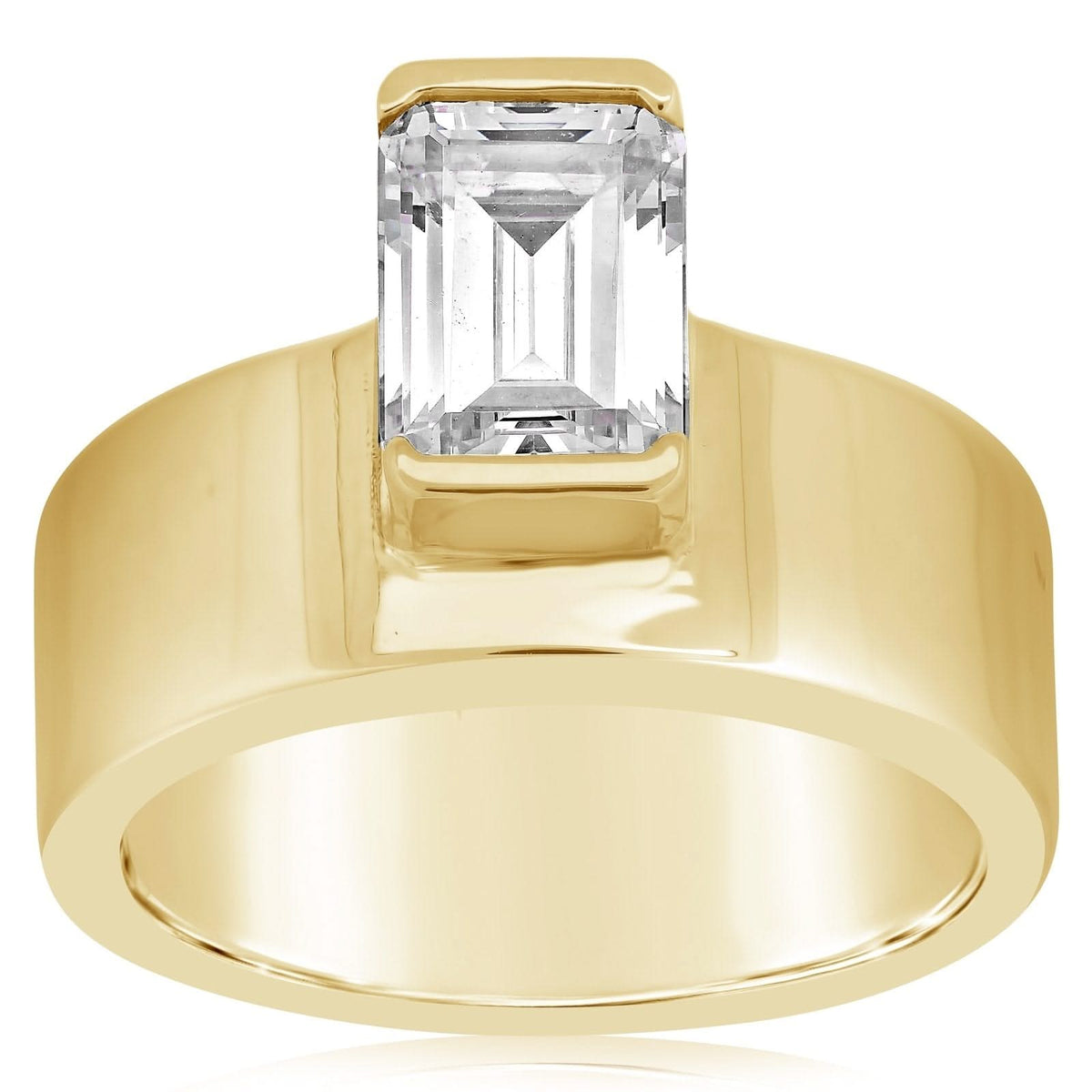 Wide Off-Center Solitaire Engagement Setting