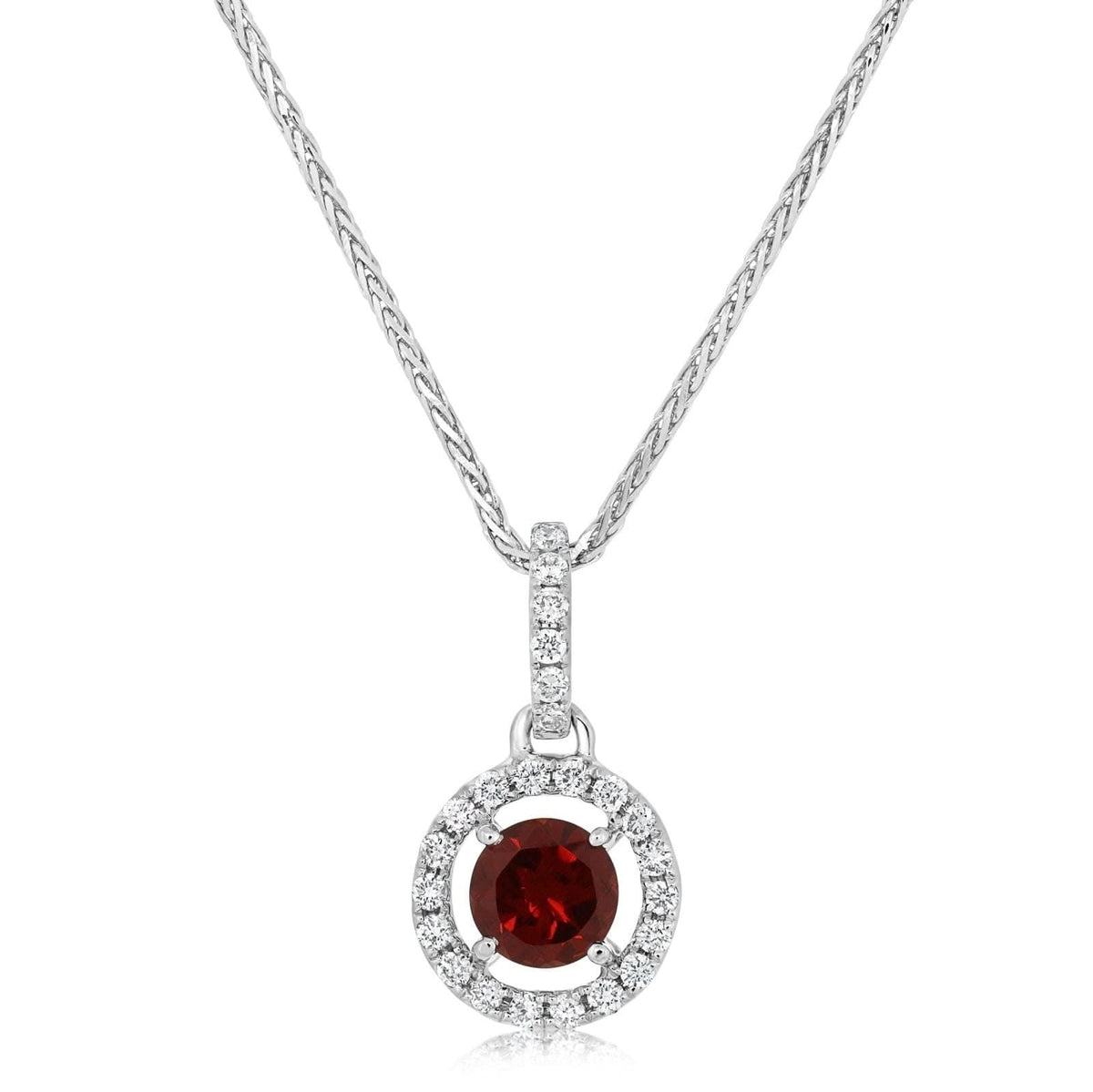 Garnet & Diamond Necklace