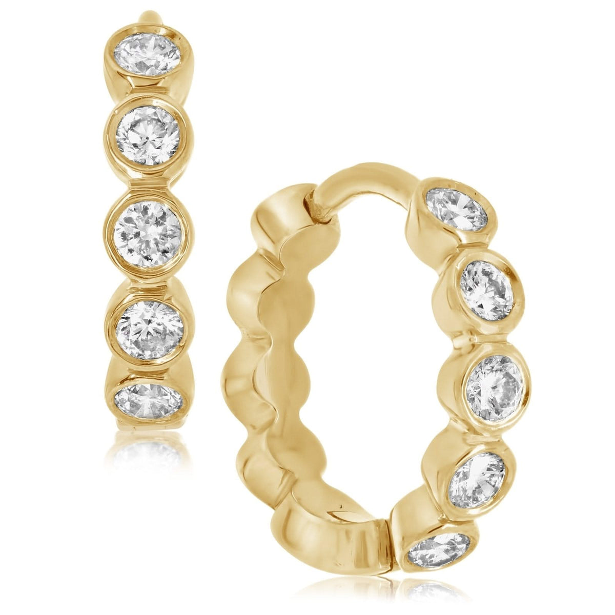 SETHI COUTURE Diamond Bezel Huggies