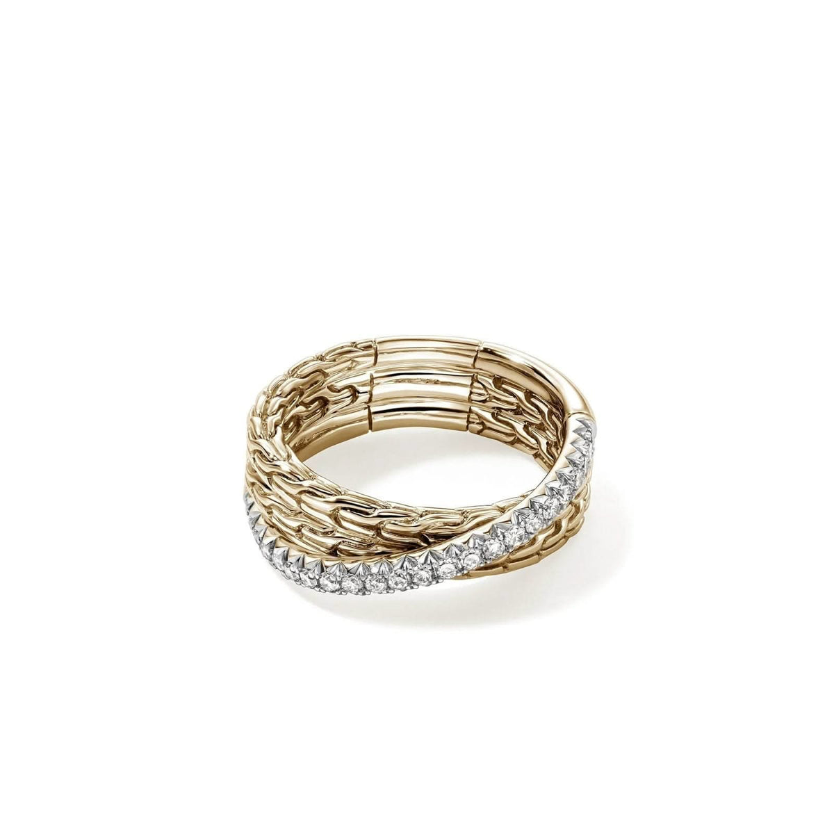 JOHN HARDY Essential Crossover Diamond Ring