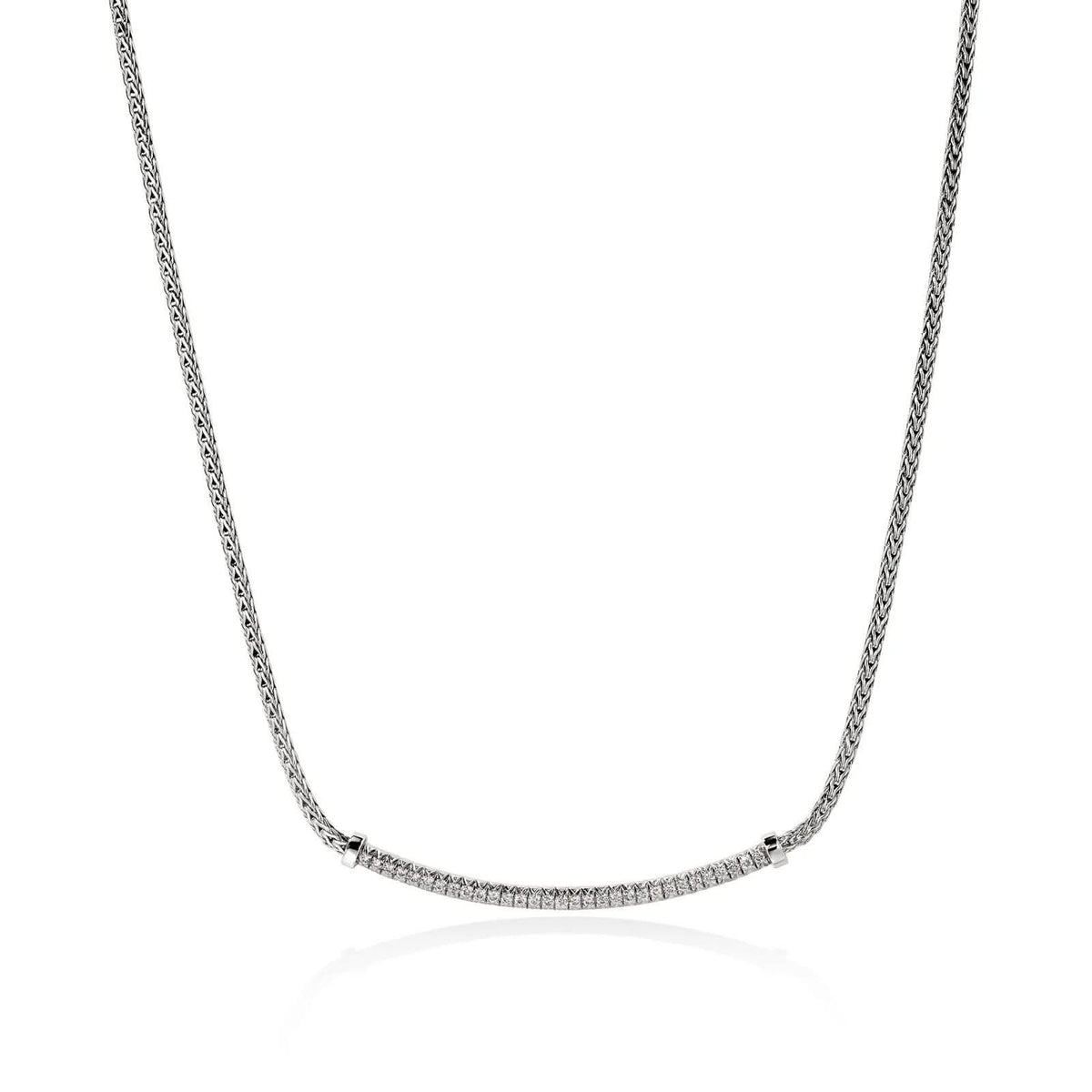 JOHN HARDY 1.8mm Essential Diamond Bar Necklace