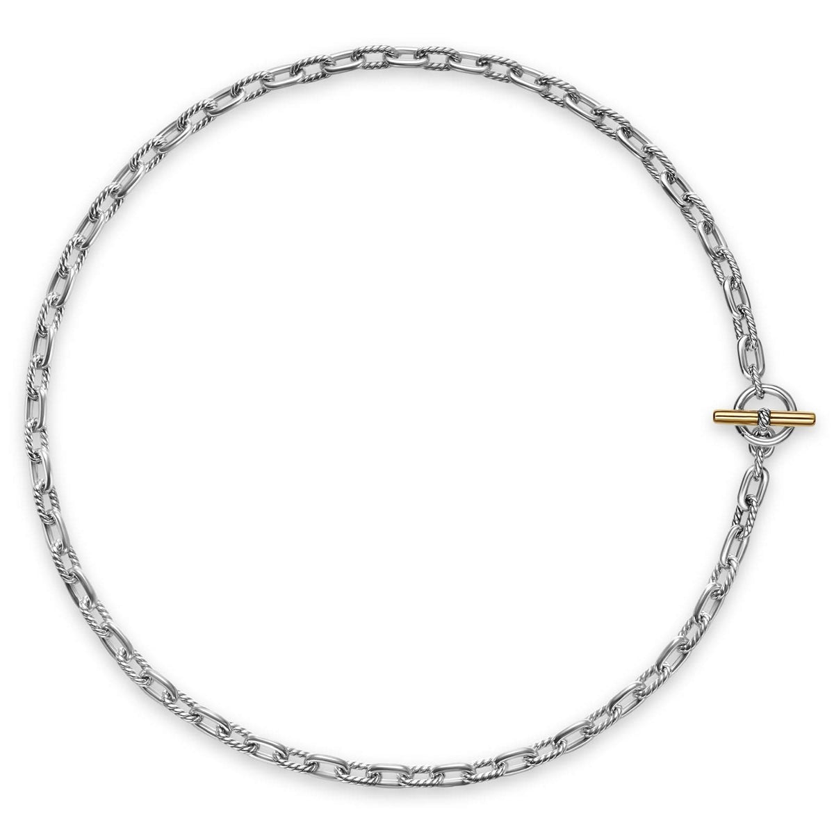 DAVID YURMAN DY Madison® Toggle Chain Necklace in Sterling Silver and 18K Yellow Gold