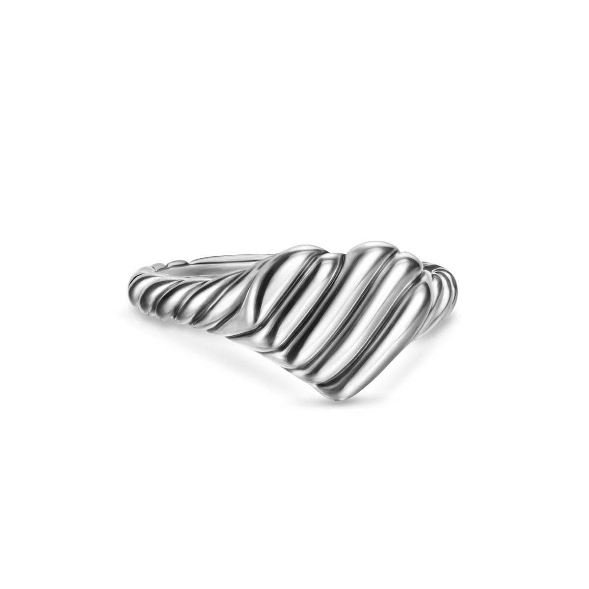 DAVID YURMAN Sculpted Cable Heart Pinky Ring in Sterling Silver, 9mm