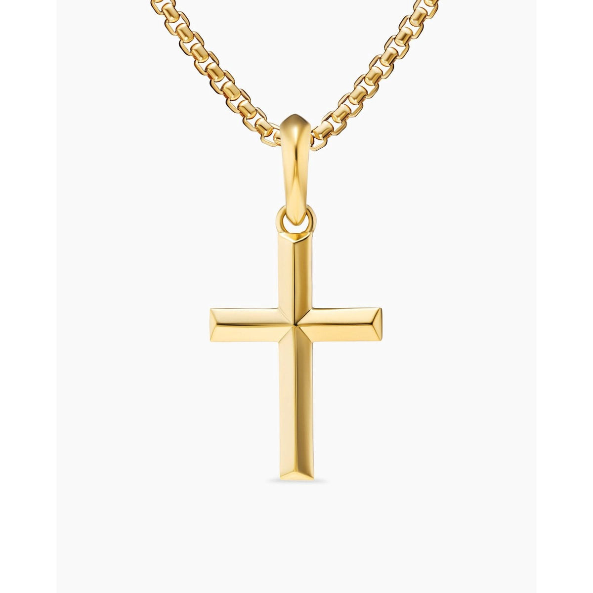 Cross Pendant in 18K Yellow Gold, 24mm