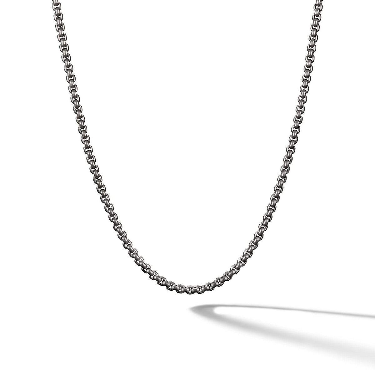 DAVID YURMAN Box Chain Necklace in Grey Titanium, 2.7mm