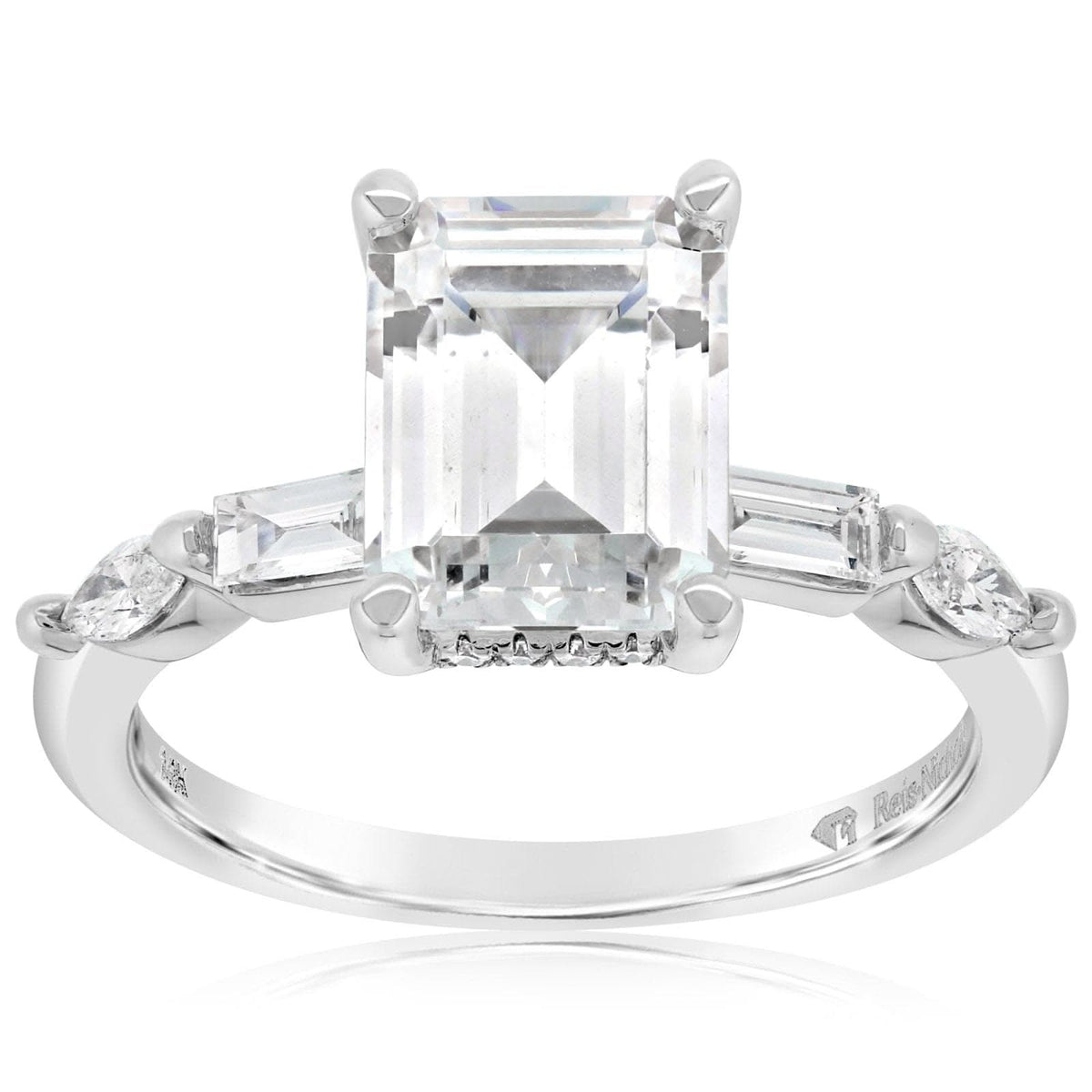 Mixed Shape Diamond Engagement Ring Setting