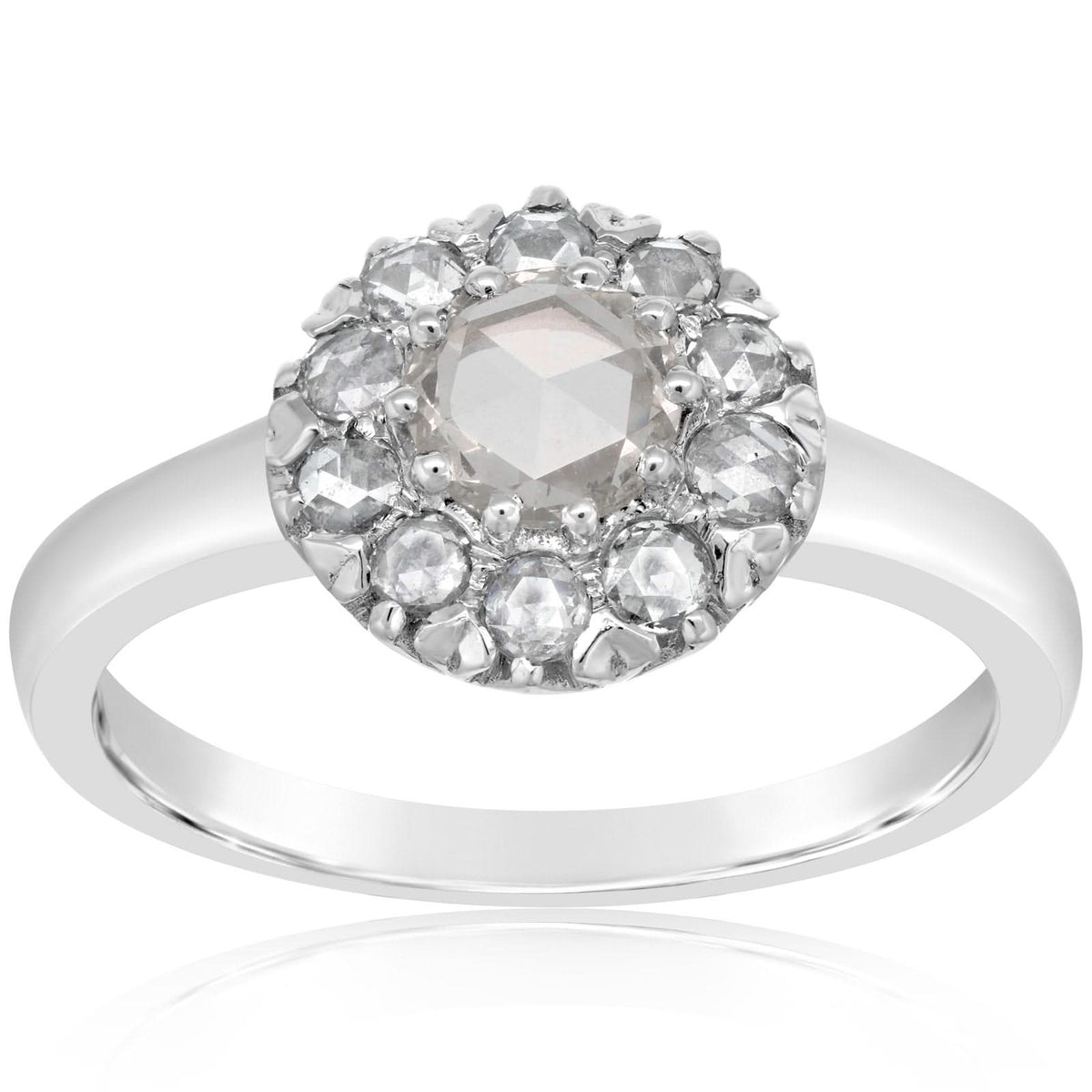 SETHI COUTURE Complete Floral Rose Cut Diamond Engagement Ring