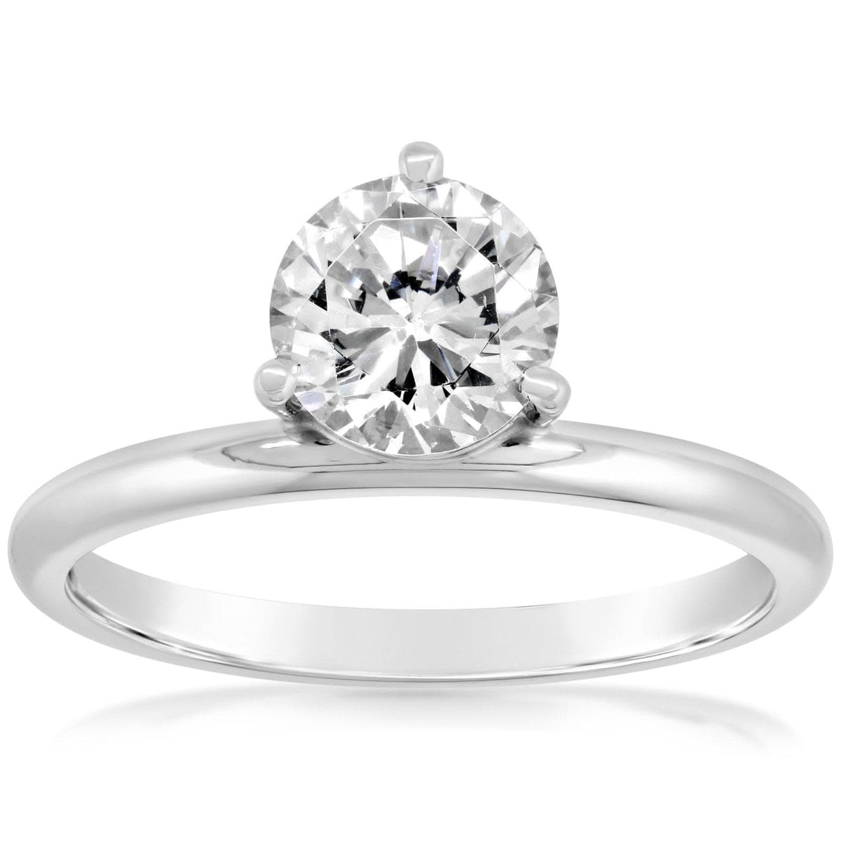 Offset Solitaire Engagement Ring Setting