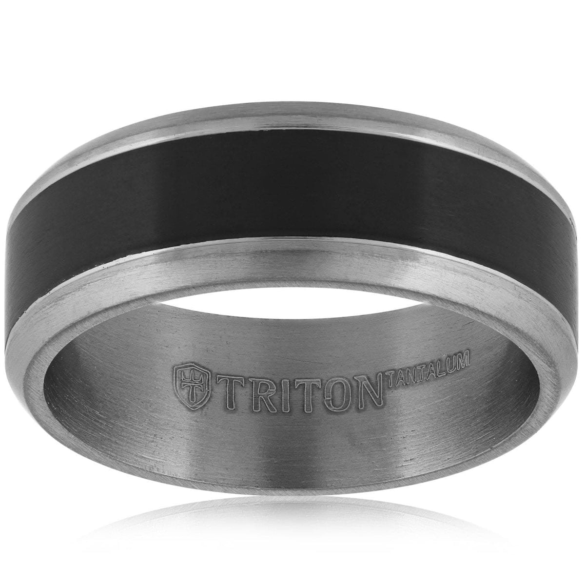Grey & Black Tantalum Wedding Band