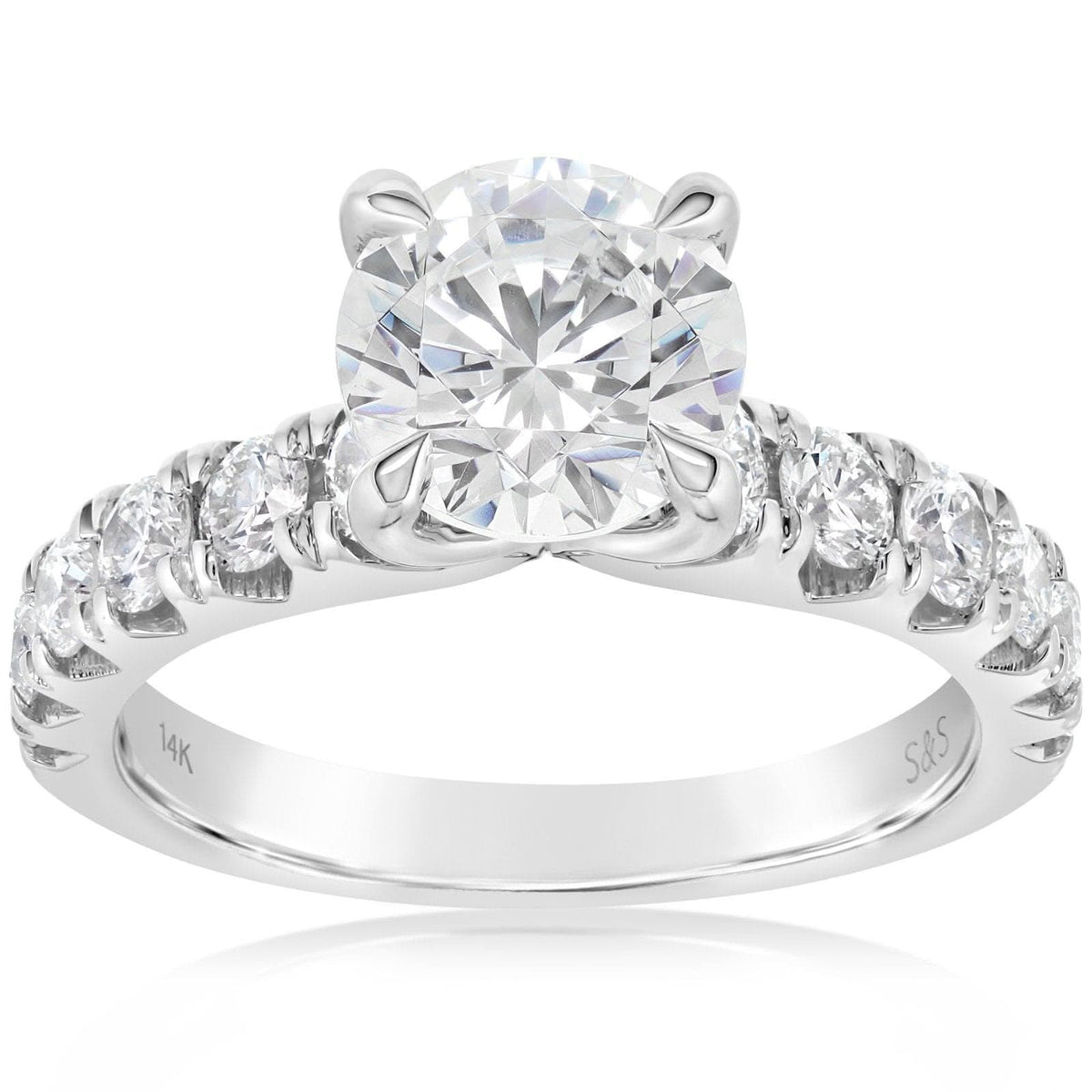 Round Brilliant Cut Diamond Engagement Ring Setting