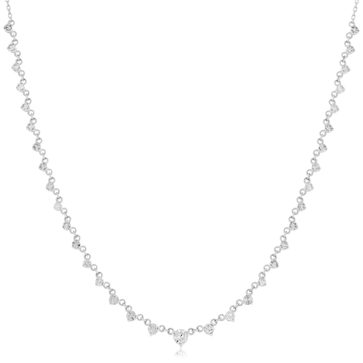 Graduated Diamond Chain Necklace