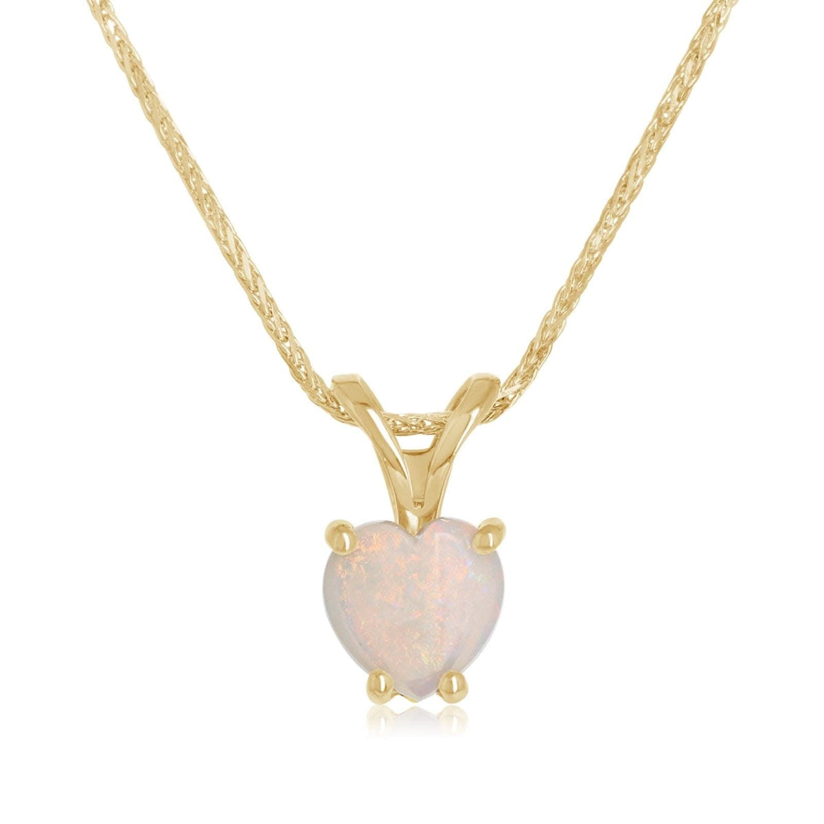 Heart Opal Pendant Necklace