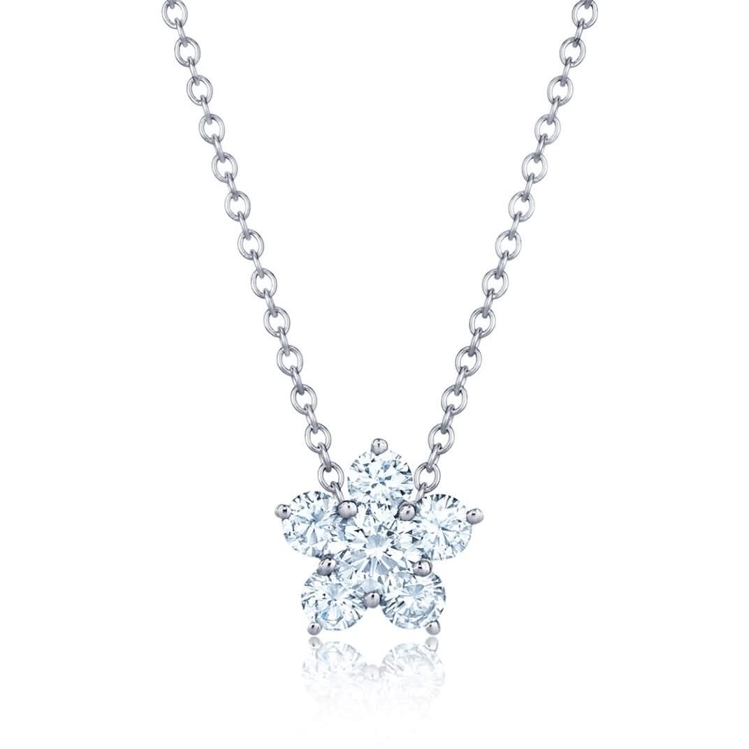 KWIAT Floral Cluster Diamond Pendant