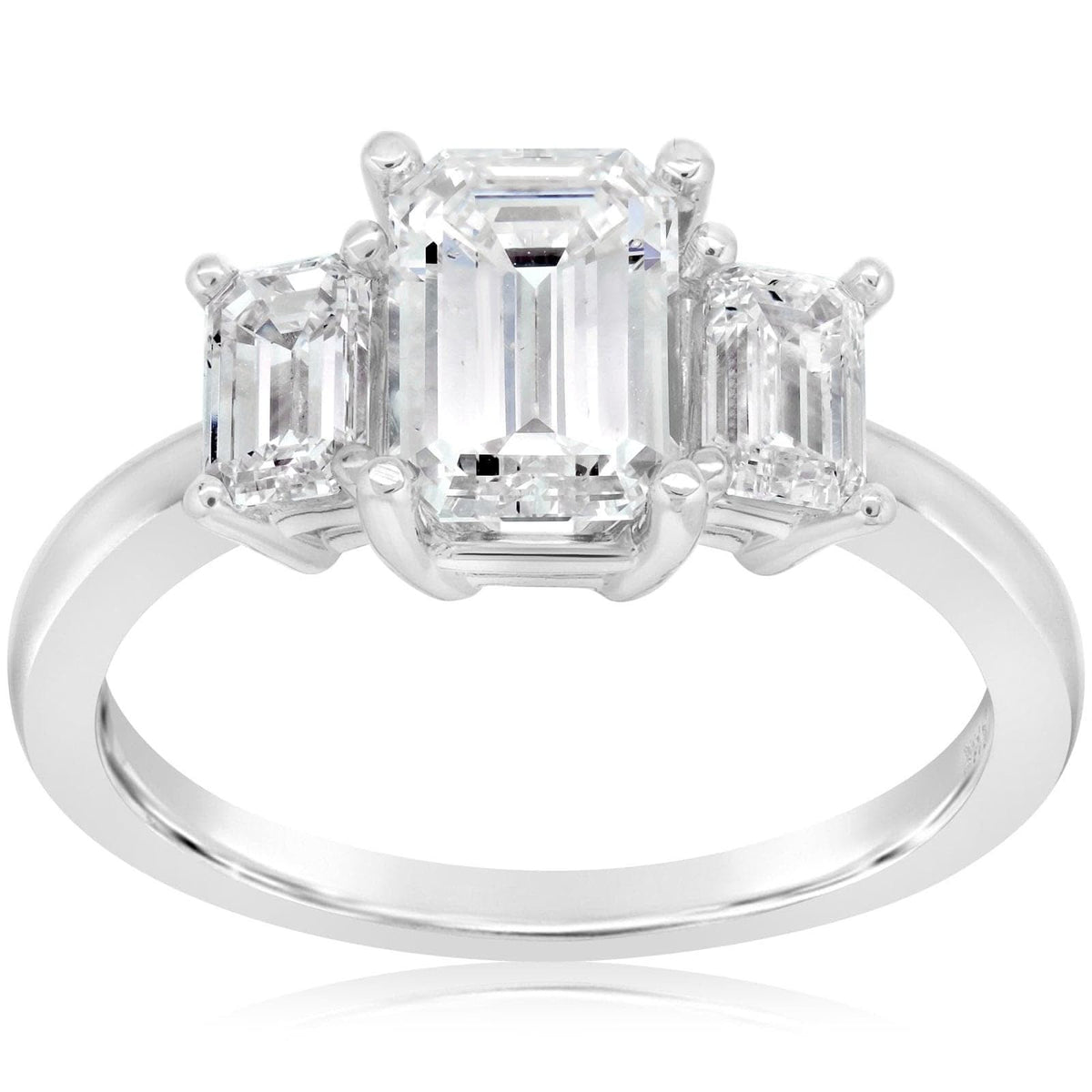 Diamond Three Stone Engagement Ring Setting