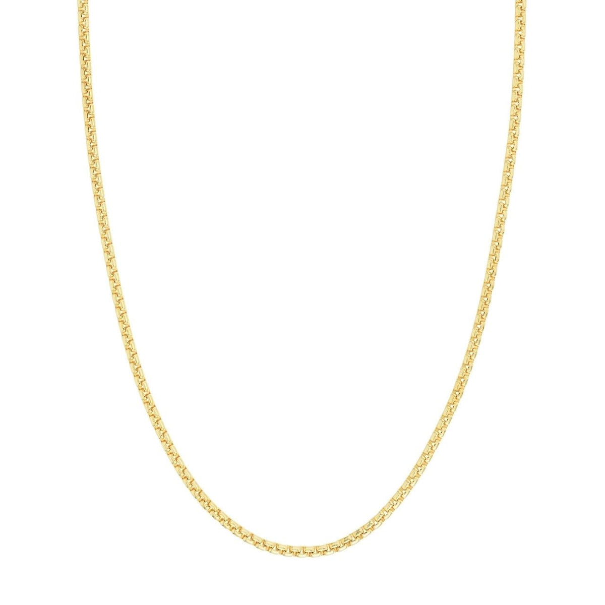 3.3mm 22" Solid Round Box Chain