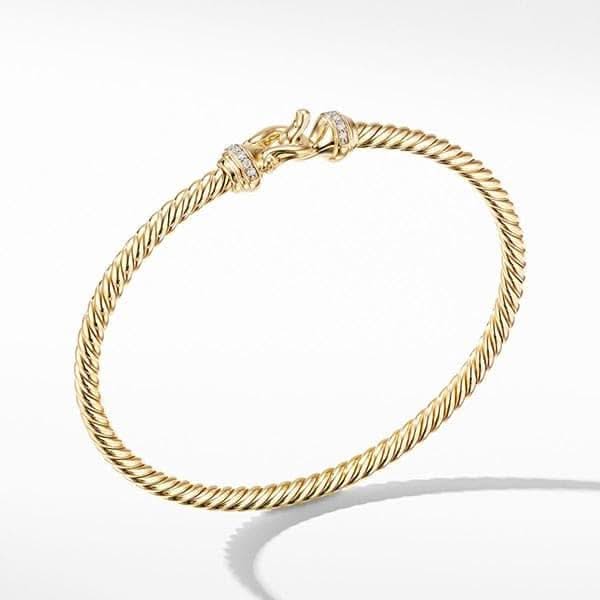DAVID YURMAN Buckle Bracelet in 18K Yellow Gold with Diamonds