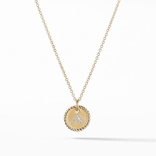 DAVID YURMAN A Pendant with Diamonds in Gold on Chain