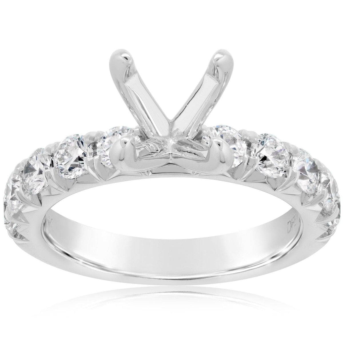 Diamond Engagement Setting for 2.00 Carat Round Diamond