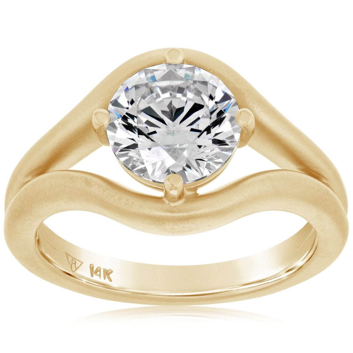 Satin Finish Split Shank Solitaire Ring Mounting