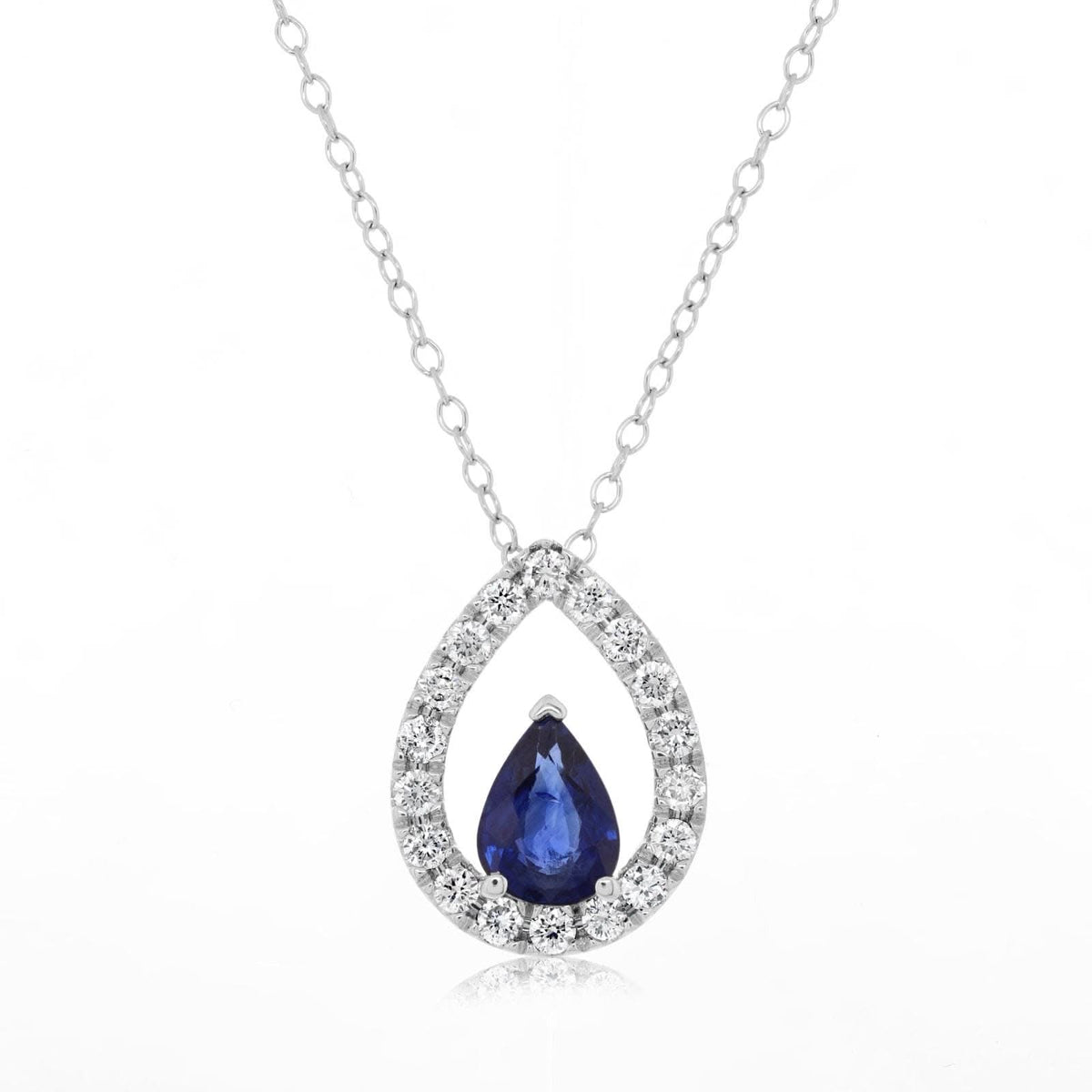Blue Sapphire & Diamond Necklace