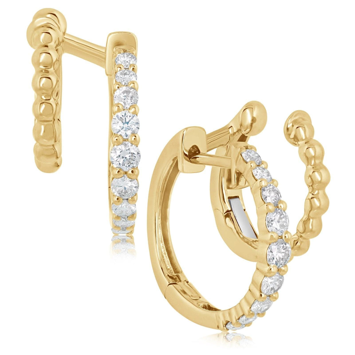 Diamond Double Hoop Earrings
