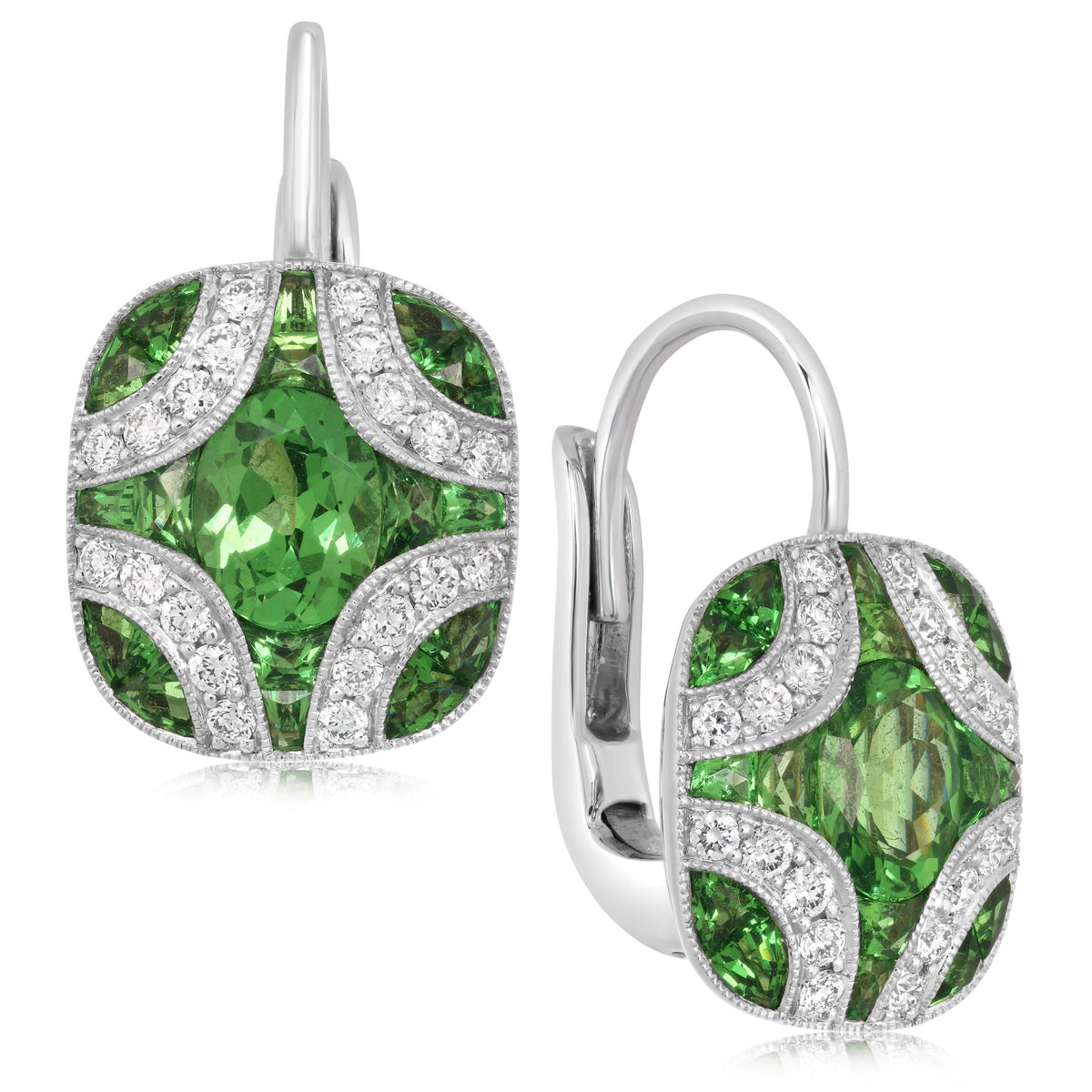 KWIAT Argyle Tsavorite & Diamond Drop Earrings