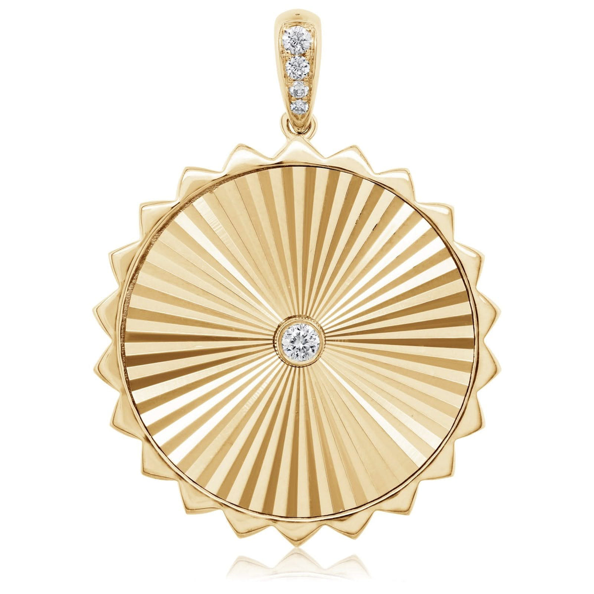 DOVES Fluted Diamond Medallion