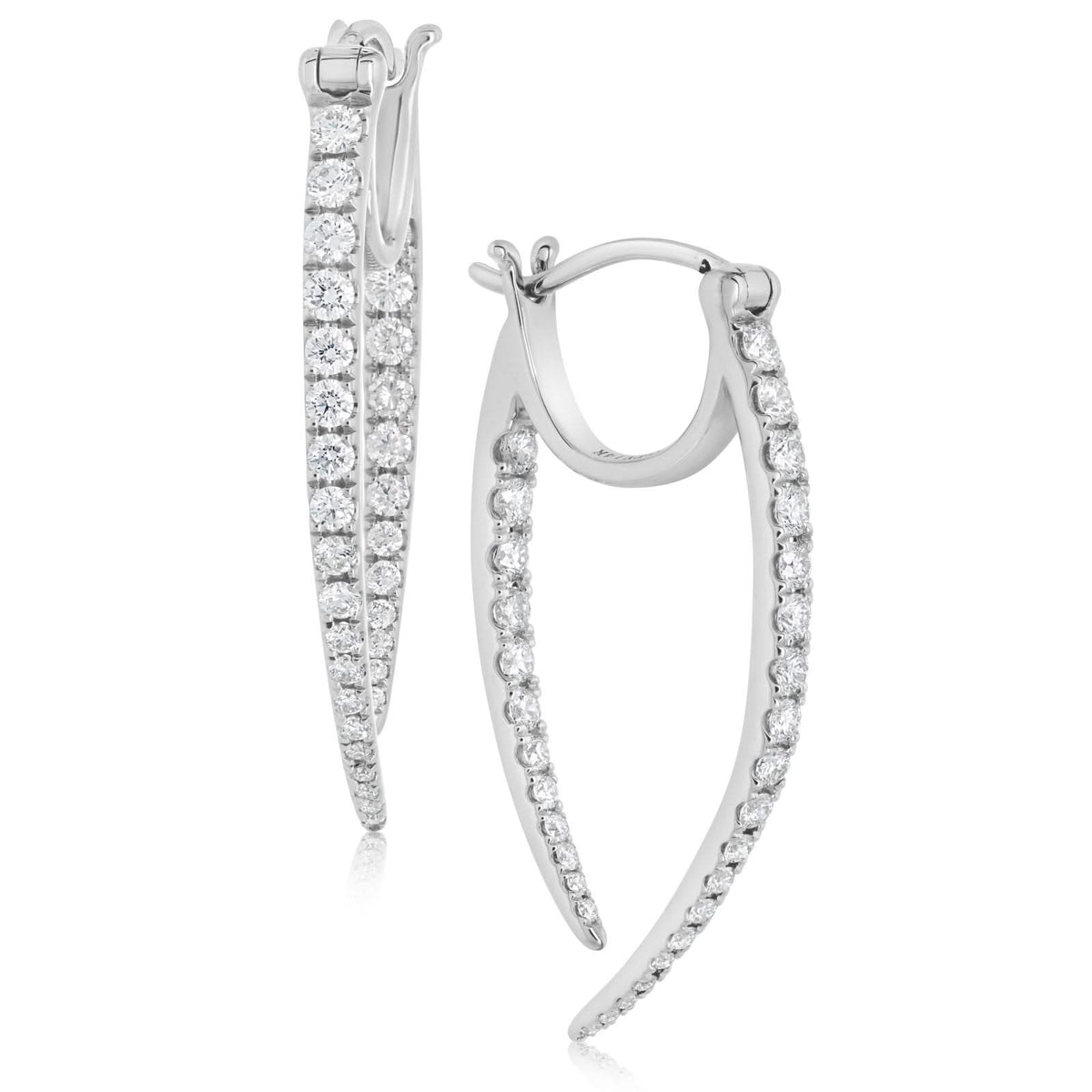 Tapered Diamond Fashion Drop Earrings