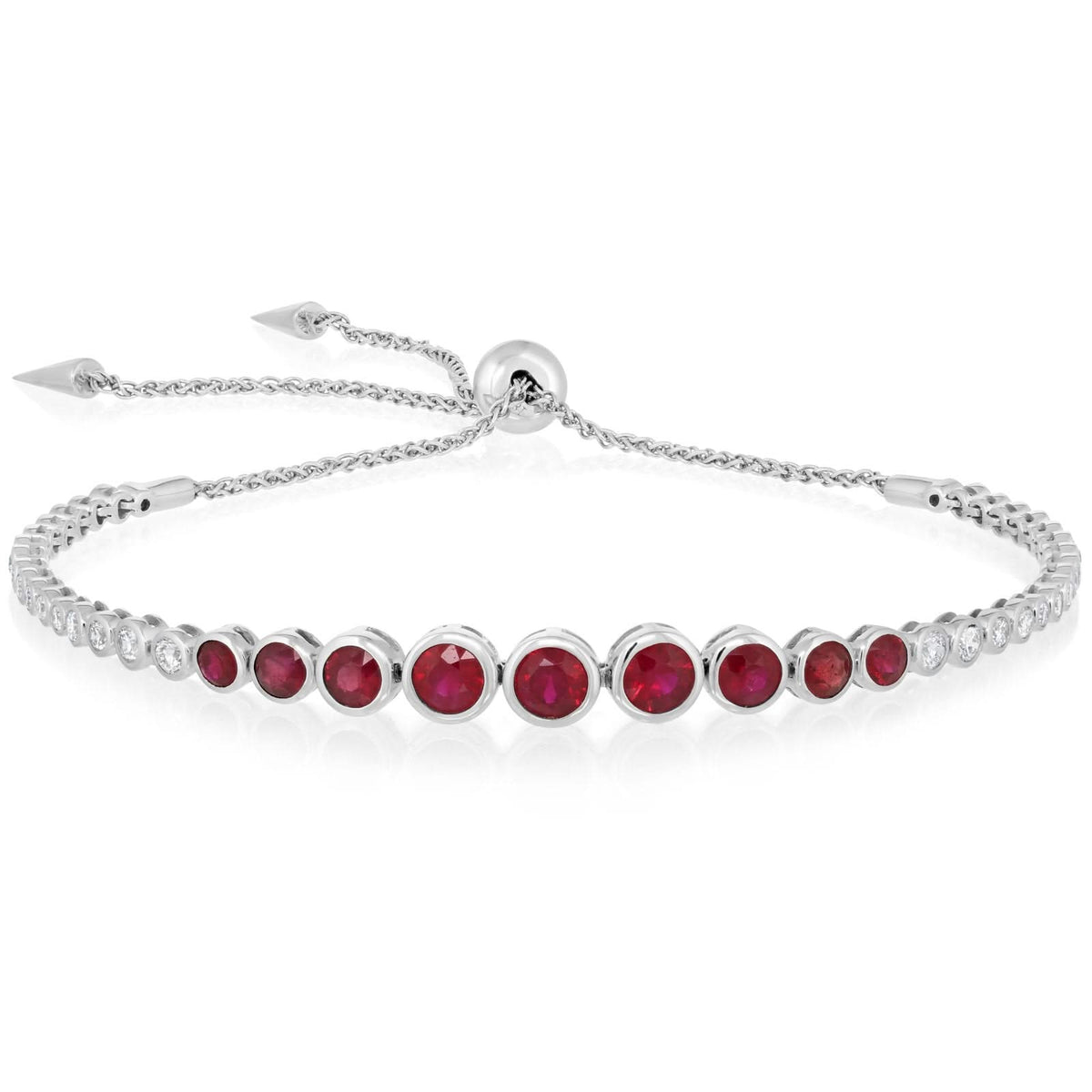 Ruby & Diamond Bolo Bracelet
