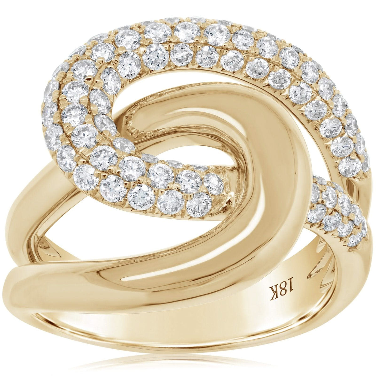 Diamond Swirl Fashion Ring