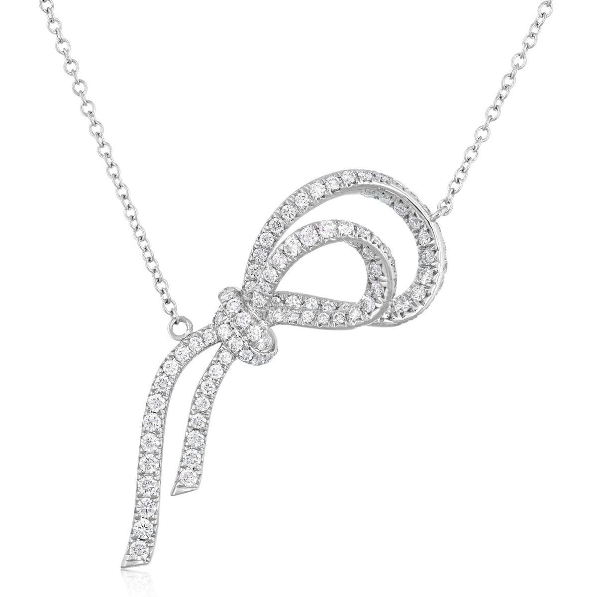 KWIAT Platinum Ribbon Diamond Pendant