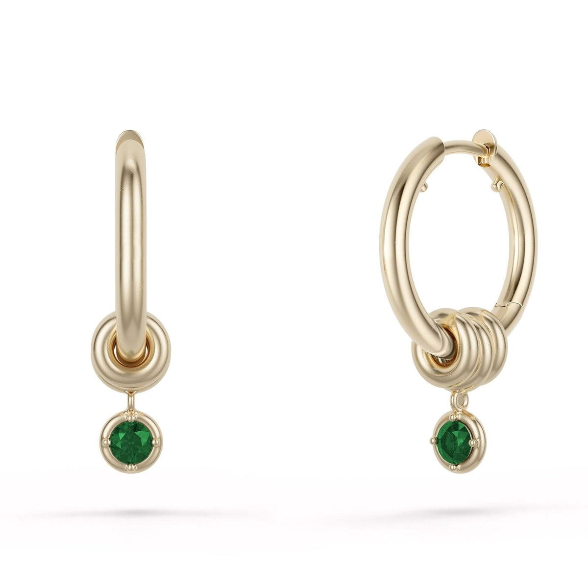 SPINELLI KILCOLLIN Zahra YG Emerald Hoops