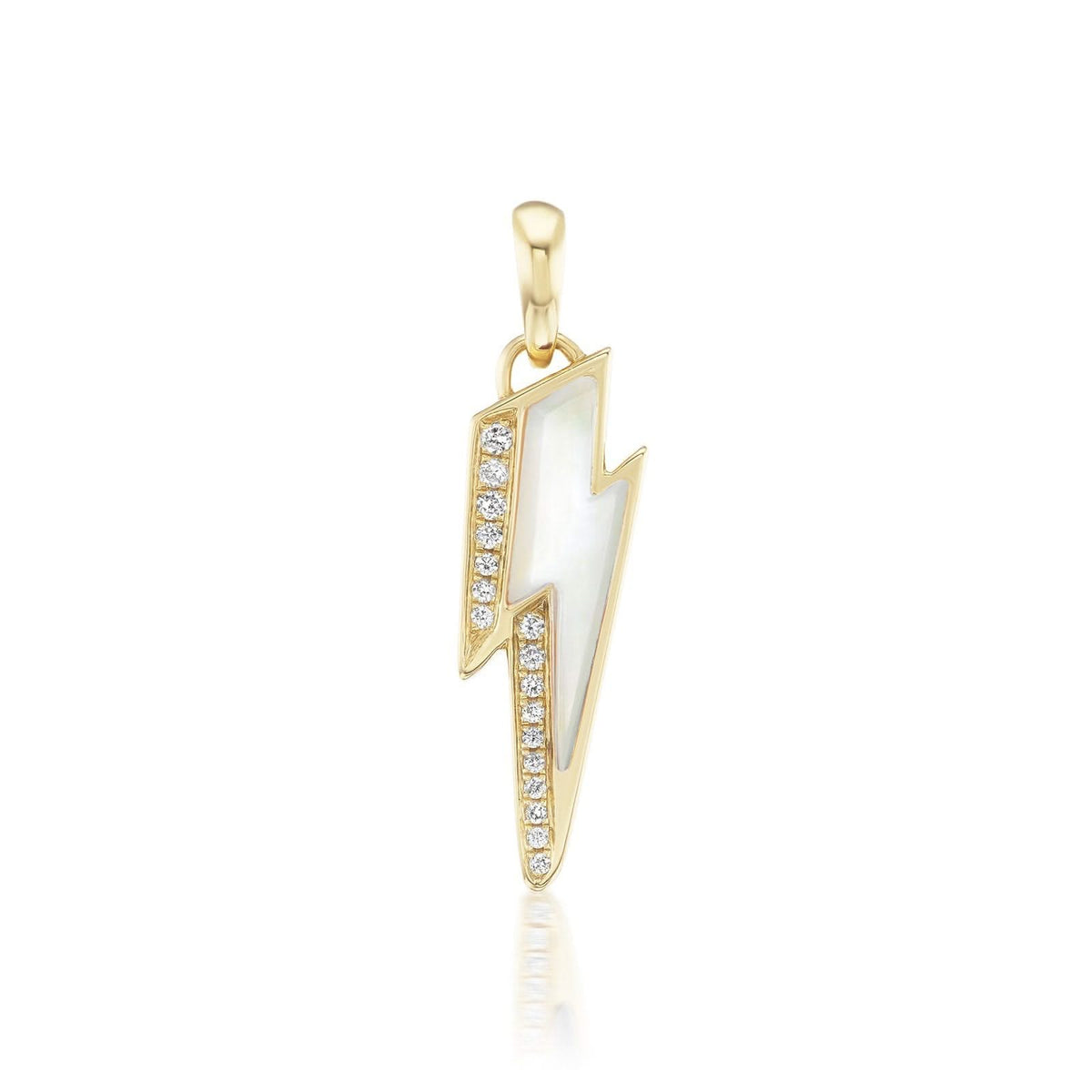 SORELLINA Mother of Pearl Mini Ziggy Bolt Pendant