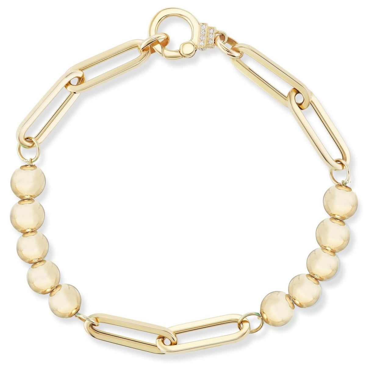 SORELLINA Beaded Paperclip Bracelet